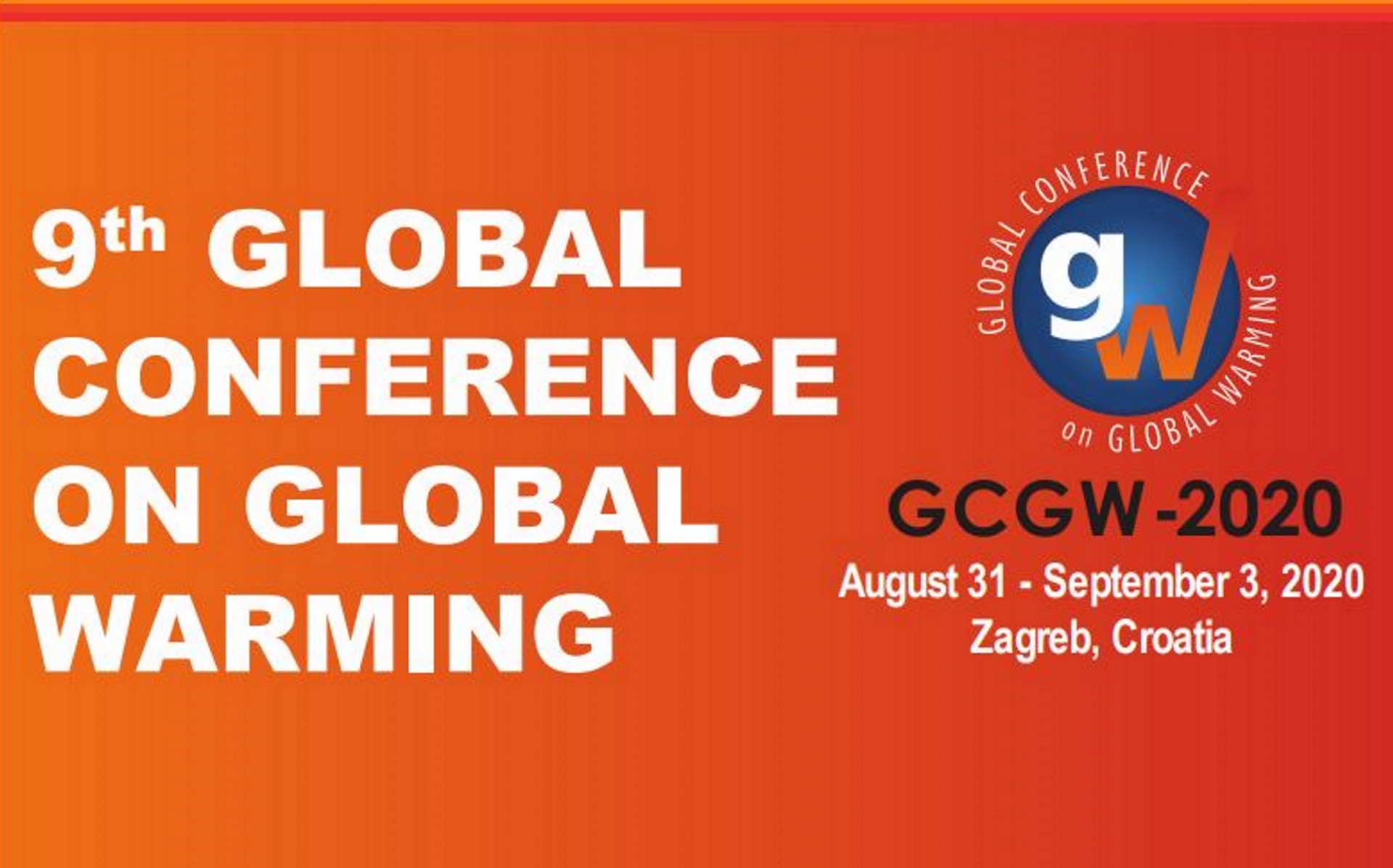 9th Global Conference on Global Warming (GCGW – 2020)